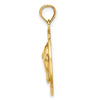14K SAINT AUGUSTINE with Dolphins Circle Charm
