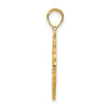 14K JAMAICA Palm Tree Circle Charm
