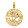 14K FLORIDA with Double Palm Tree Circle Charm