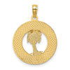 14K FLORIDA with Palm Tree Circle Charm