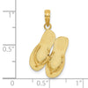 14K TURKS AND CAICOS Double Flip-Flop Charm