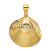 Gold Polished Sea Shell Pendants