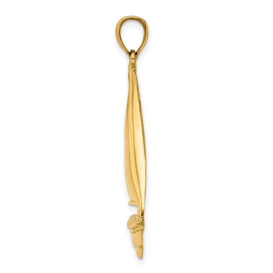 Gold Polished Sailboat Pendant
