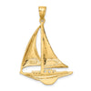 Gold Polished Sailboat Pendant