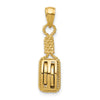 14K 3-D Block Mariners Pulley Charm