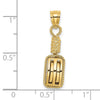 14K 3-D Block Mariners Pulley Charm