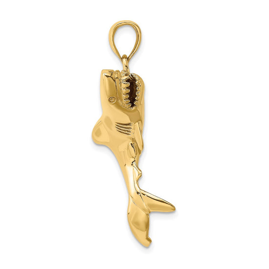Gold Polished Shark Pendants