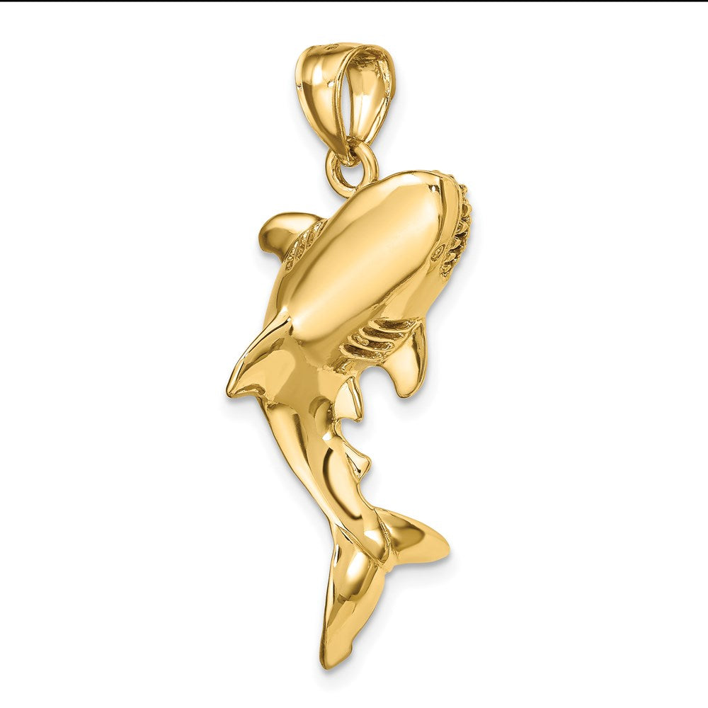Gold Polished Shark Pendants