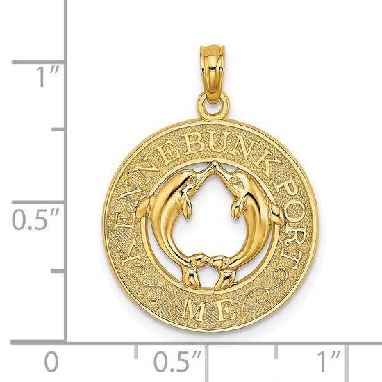 14K KENNEBUNKPORT ME Dolphins Charm