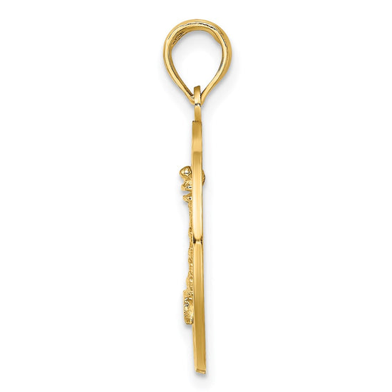 14K SAINT AUGUSTINE with Lighthouse Circle Charm