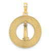 14K SAINT AUGUSTINE with Lighthouse Circle Charm