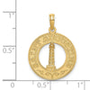 14K SAINT AUGUSTINE with Lighthouse Circle Charm