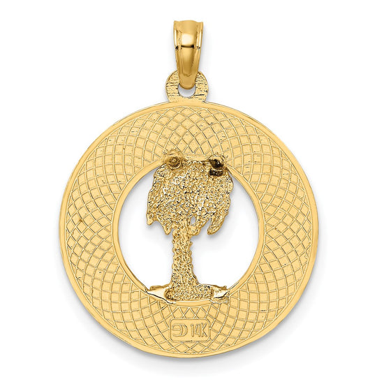 14K CHARLESTON Palm Tree Charm