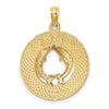 14K CANCUN with Dolphins Circle Charm