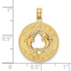 14K BONAIRE Circle with Dolphins Charm