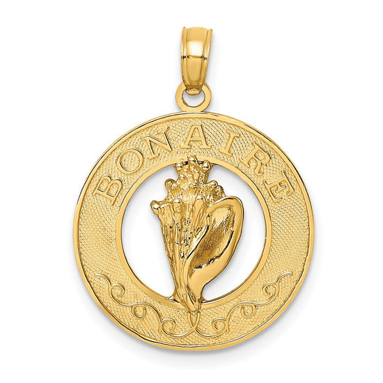 14K BONAIRE Circle with Conch Shell Charm