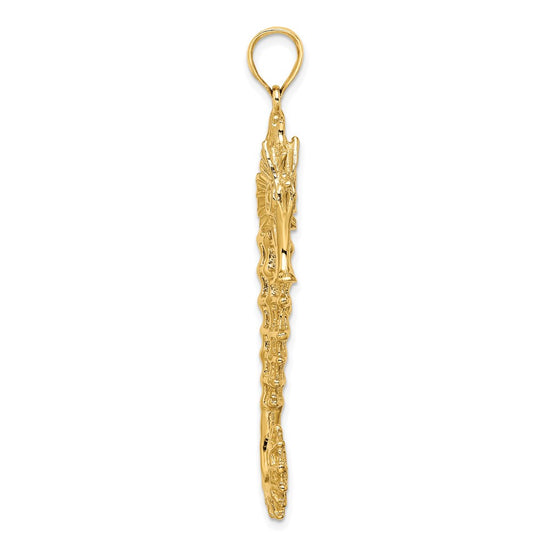 Gold Polished Seahorse Pendants