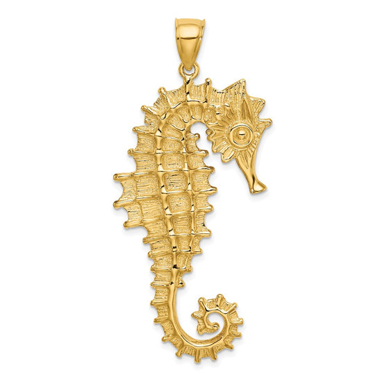 Gold Polished Seahorse Pendants