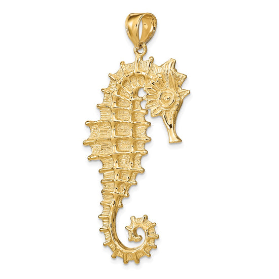 Gold Polished Seahorse Pendants