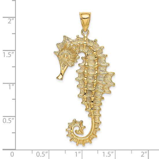 Gold Polished Seahorse Pendants