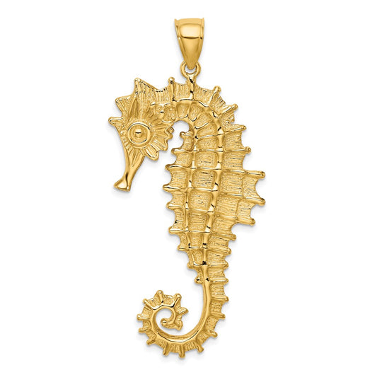 Gold Polished Seahorse Pendants