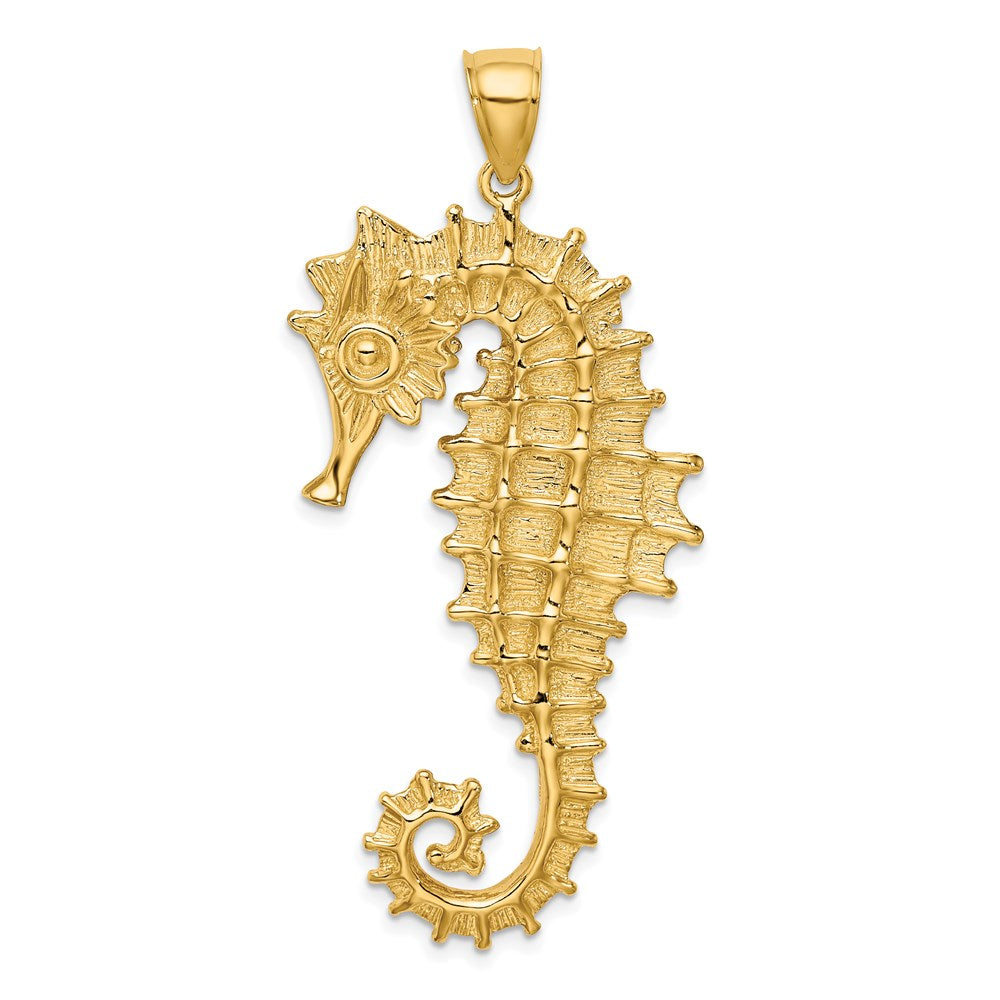 Gold Polished Seahorse Pendants