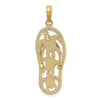 Gold Polished Flip Flop Pendants
