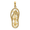 Gold Polished Flip Flop Pendants