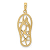 14K Multi Starfish Flip-Flop Charm