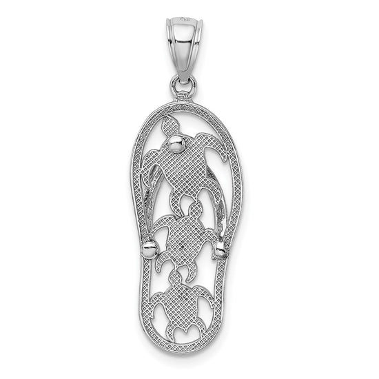 Gold Polished Flip Flop Pendants