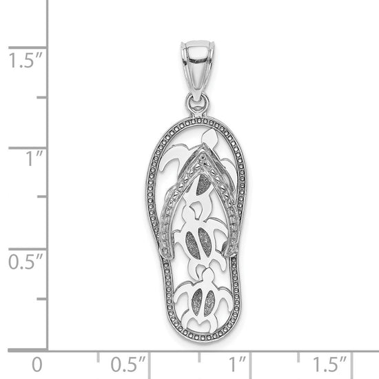 Gold Polished Flip Flop Pendants