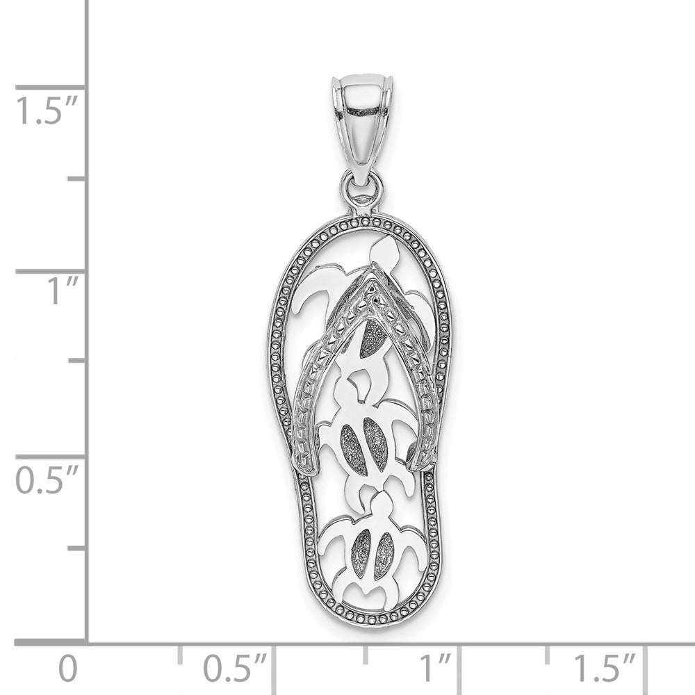 Gold Polished Flip Flop Pendants