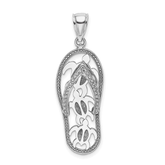 Gold Polished Flip Flop Pendants