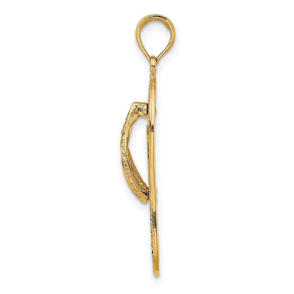 Gold Polished Flip Flop Pendants