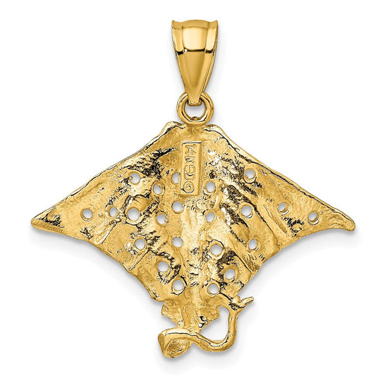 Gold Polished Stingray Pendants