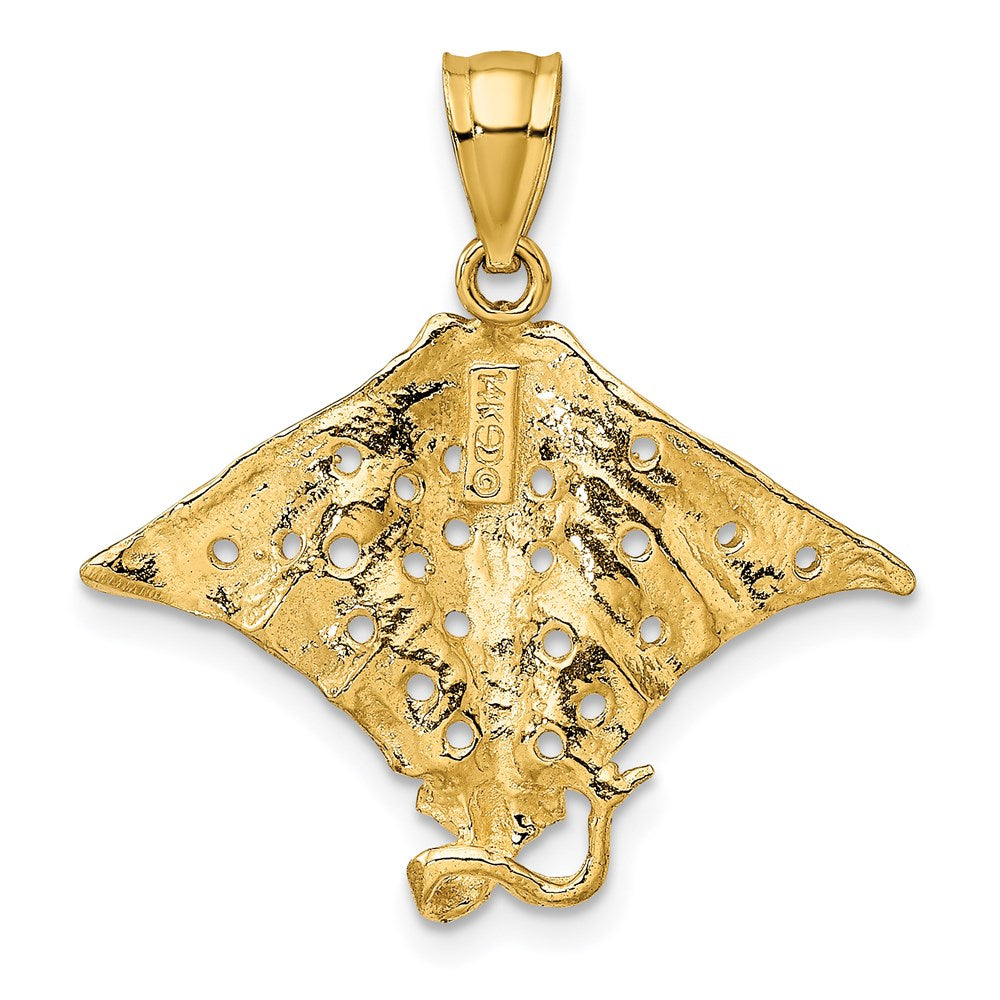 Gold Polished Stingray Pendants