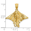 Gold Polished Stingray Pendants
