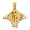 Gold Polished Stingray Pendants