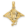 Gold Polished Stingray Pendants