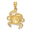 Gold Polished Crab Pendants