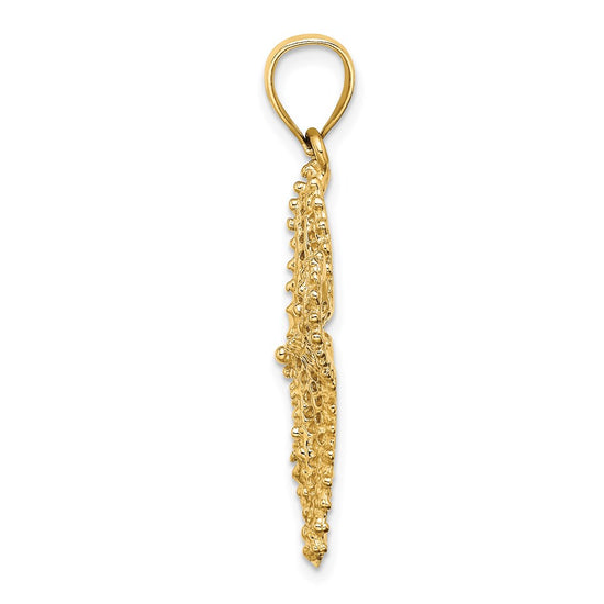 14K Starfish Pierced Charm