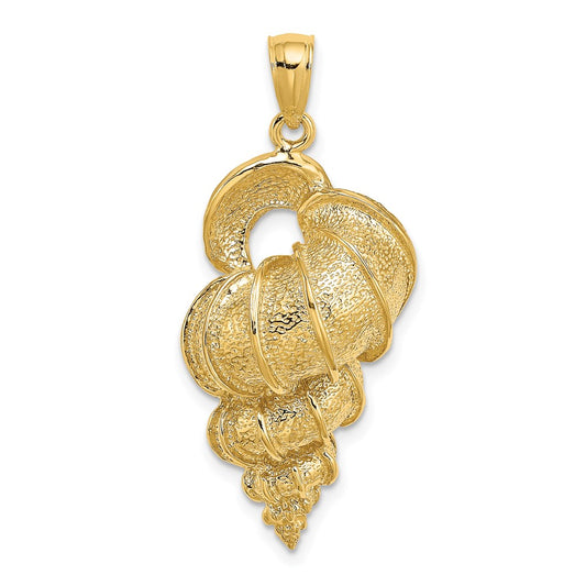 Gold Polished Sea Shell Pendants