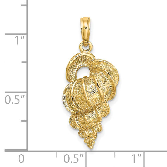 Gold Polished Sea Shell Pendants