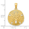 Gold Polished Sand Dollar Pendants
