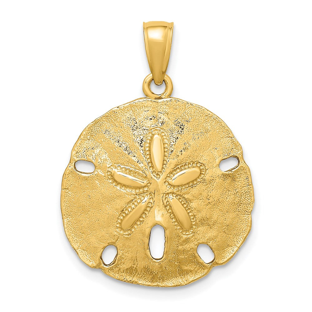 Gold Polished Sand Dollar Pendants