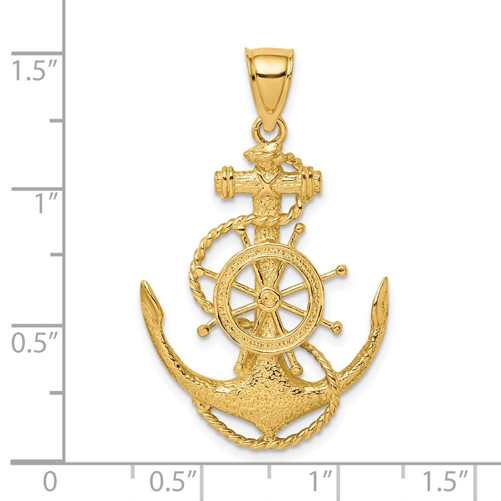 Gold Polished Anchor Pendants