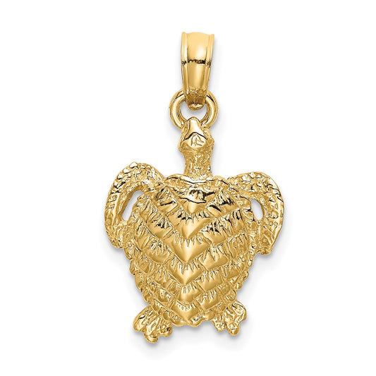 Gold Polished Turtle Pendants