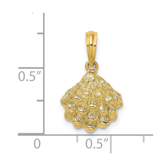 Gold Polished Sea Shell Pendants