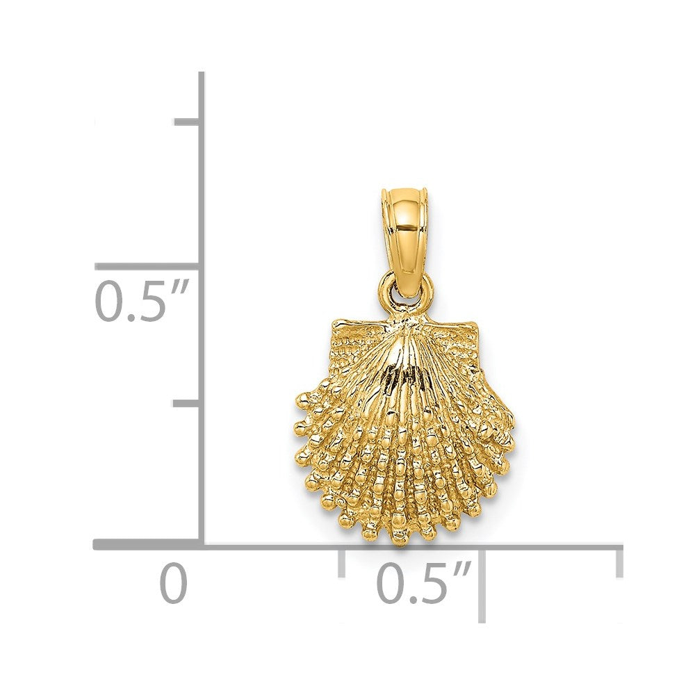 Gold Polished Sea Shell Pendants