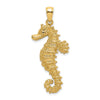 Gold Polished Seahorse Pendants